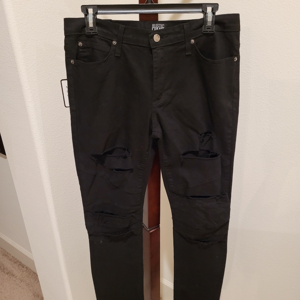 Rustic Dime black distressed jeans, size 32 - NEW